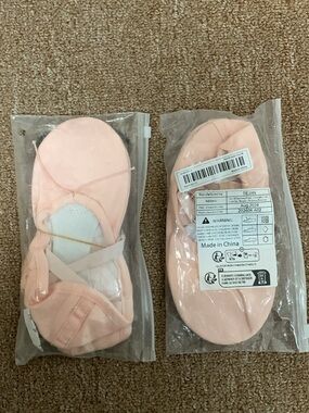 Adult Ballet Slippers in Light Pink - Soft Canvas Dance Shoes